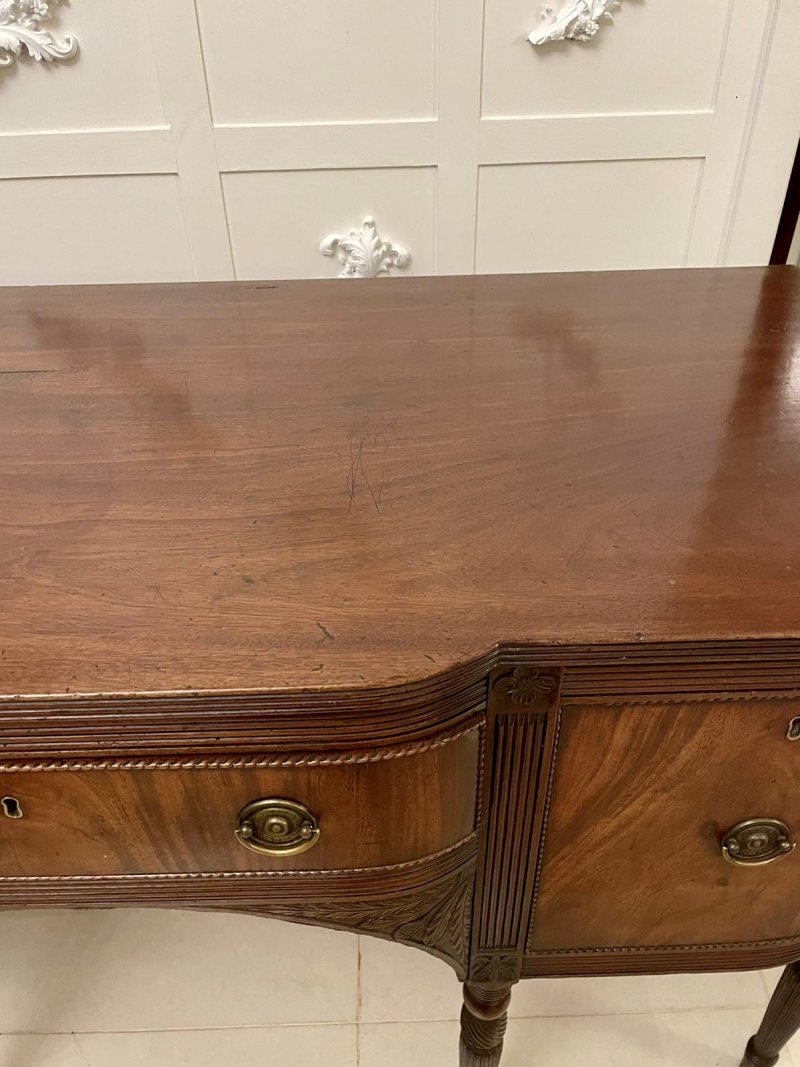 Antique George III Quality Figured Mahogany Breakfront Sideboard - Image 10